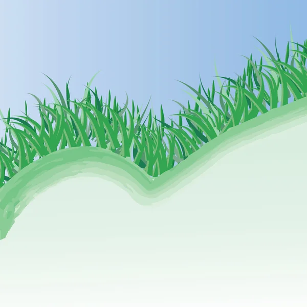 Herbe, ciel, peinture — Image vectorielle
