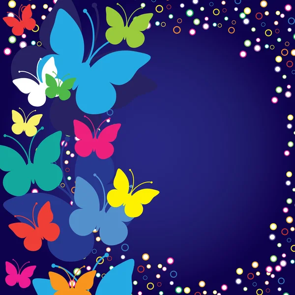 Mavi kelebekler — Stok Vektör