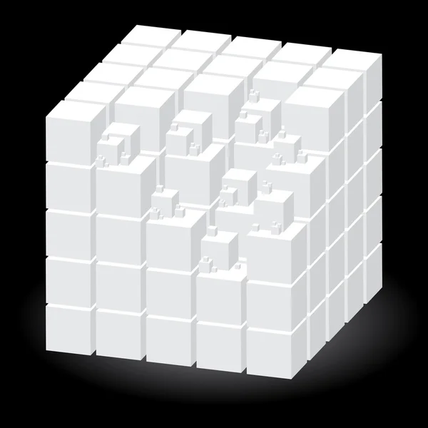 Cube blanc — Image vectorielle