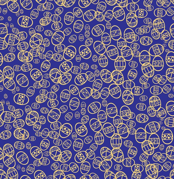 Синий бесшовный пасхальный фон — стоковый вектор