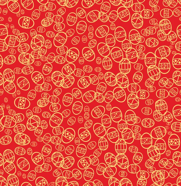 红色无缝复活节背景 — 图库矢量图片