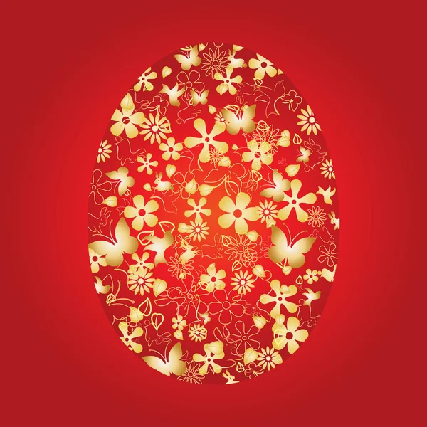 Κόκκινο αυγό του Πάσχα — Διανυσματικό Αρχείο