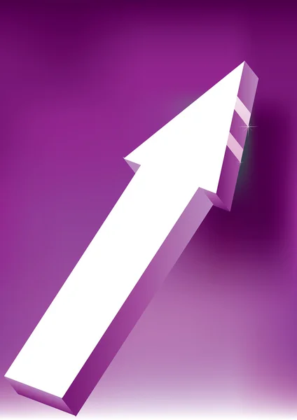Arrow on purple background — Stock Vector