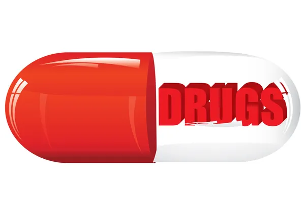 Pillola antidroga — Vettoriale Stock
