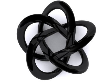 Black abstract. 3dblack abstract. 3d clipart