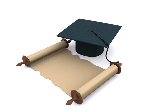 Graduation objects on white — Stock Photo, Image