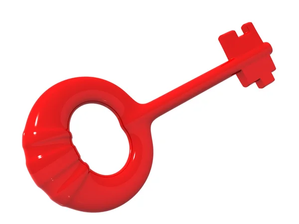 Красный ключ — стоковое фото