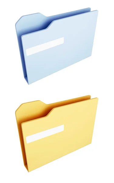 stock image Blue and yellow folder