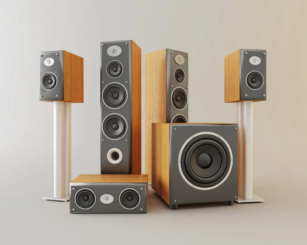 Audiosystem für ein Hauskino — Stockfoto