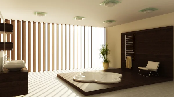 Современный интерьер ванной комнаты — стоковое фото