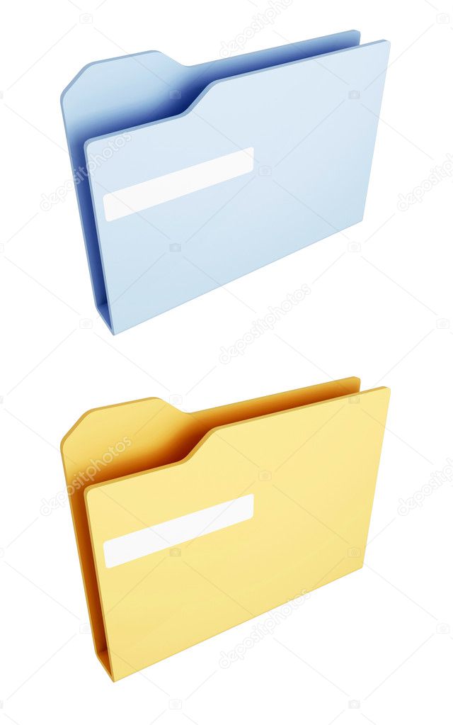 Blue and yellow folder