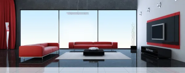 Modern interiör av en salong Royaltyfria Stockfoton
