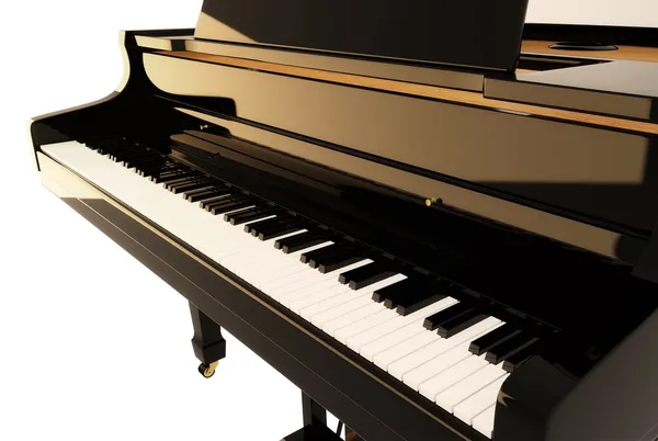 Черное пианино — стоковое фото