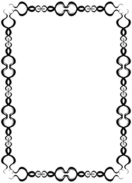 Černý ornament rám — Stockový vektor