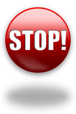 STOP! button / sign clipart