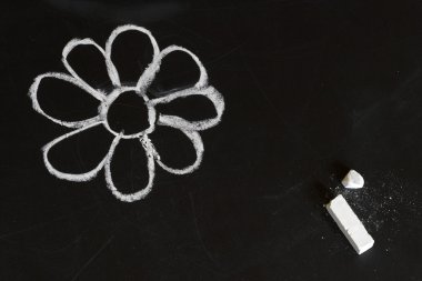 Chalk flower clipart