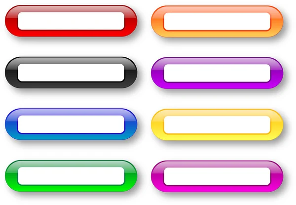 Conjunto de crachás vazios coloridos — Fotografia de Stock
