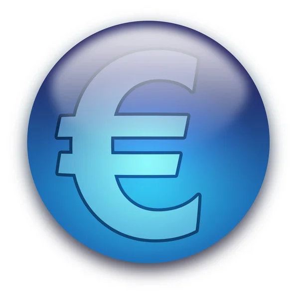 Кнопка / знак евро — стоковое фото