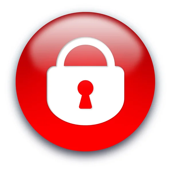 Closed lock button — Stock Photo, Image
