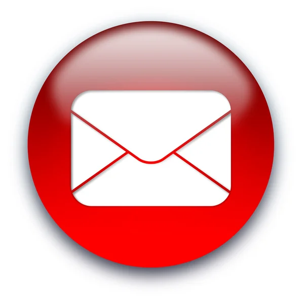 Mail kuvertet ikonen knapp — Stockfoto