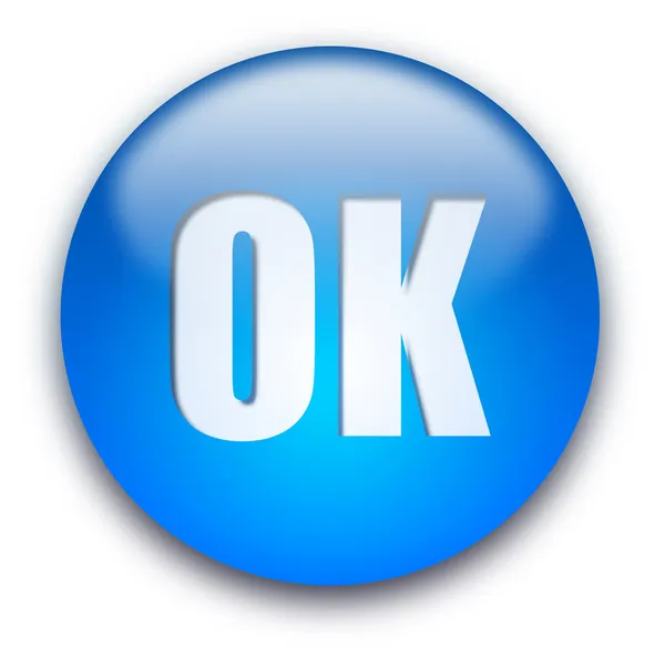 Ok κουμπί — Φωτογραφία Αρχείου