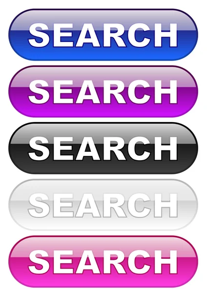 Szukaj zestaw przycisków — Zdjęcie stockowe