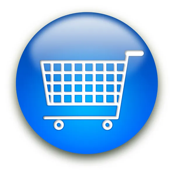 Shopping cart button — Stock Photo, Image