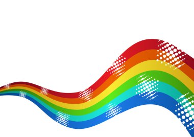 Rainbow waves background clipart