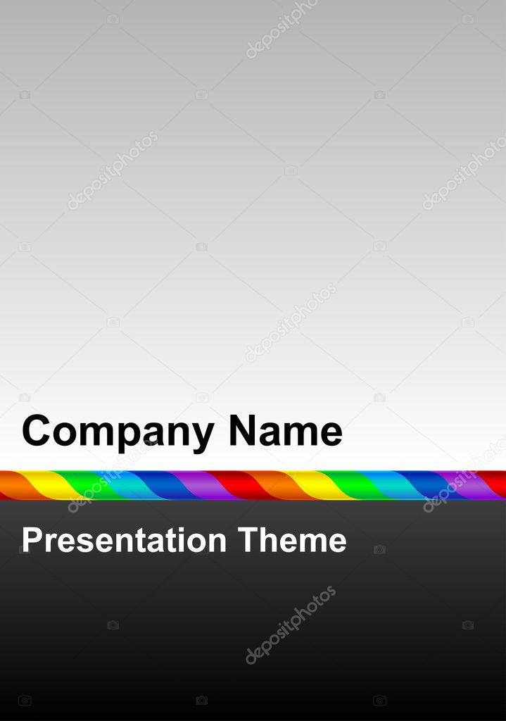 Rainbow line presentation template