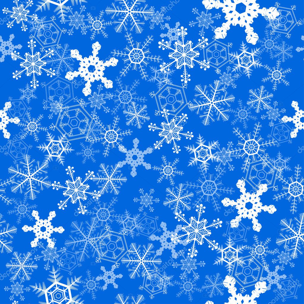 Snowflakes seamless background — Stock Vector © grublee #1040369