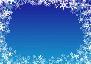 Snowflakes frame clipart