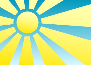 Sun and rays clipart
