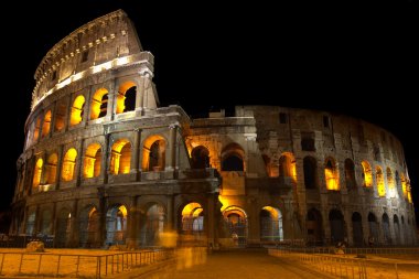 Coliseum at night clipart