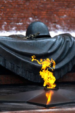 Unknown soldier memorial - Moscow clipart