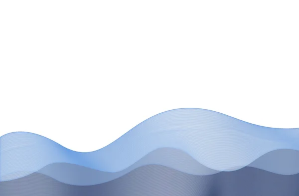 Синие волны низкий третий фон — стоковое фото