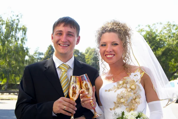 Esküvői pár — Stock Fotó