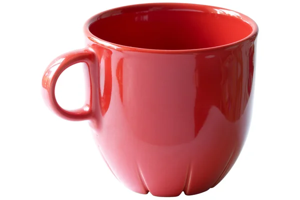 Little red tea cup (clipping path) — Stock Photo, Image