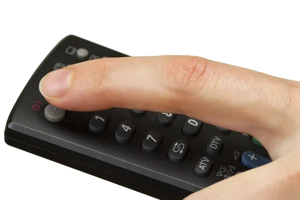TV remote (clipping path isolation) — Stock Photo, Image