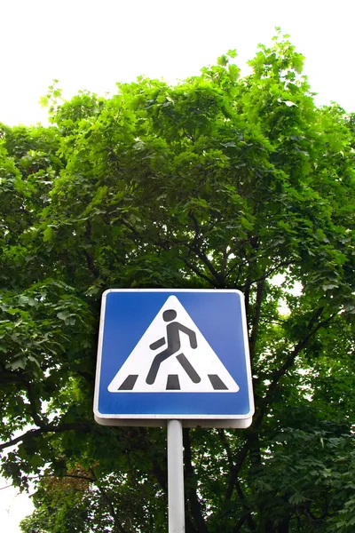 Pedestrian crossing sign — Stock Photo, Image