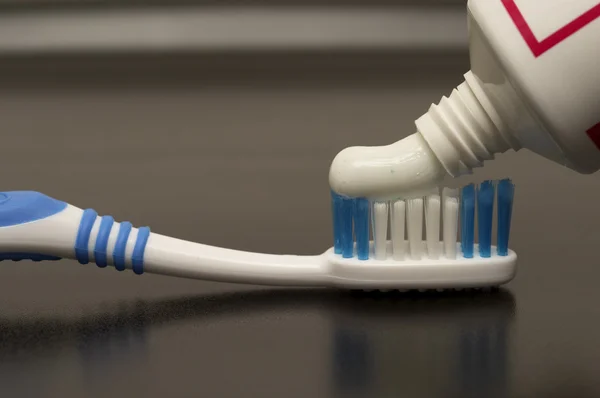 Fragmento de cepillo de dientes — Foto de Stock