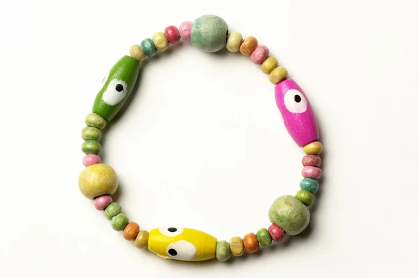 Colored wooden bracelet — Stockfoto