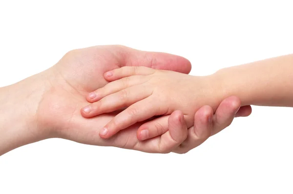 Far och barn handslag — Stockfoto