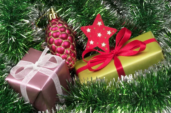 Christmas present boxes — Stock Photo, Image