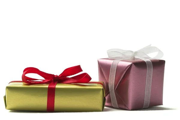 Две коробочки подарков — стоковое фото