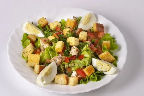 Fried chicken salad — Stock Photo, Image