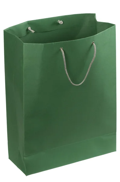 stock image Green paper bag