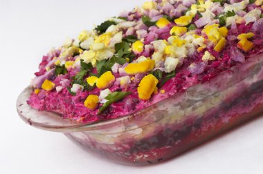 Russian herring salad clipart