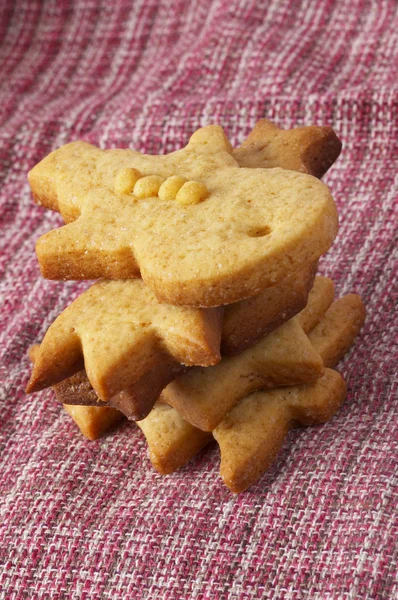 Biscoitos de manteiga de gengibre de Natal — Fotografia de Stock
