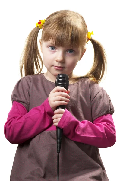Маленький певец — стоковое фото