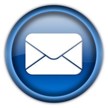 Mail envelope icon button clipart